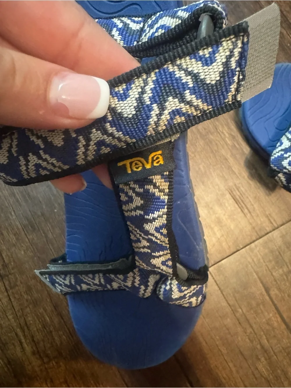 Teva Sandals Kids Hurricane 3 Blue & Cream Patterned Sports Sandals